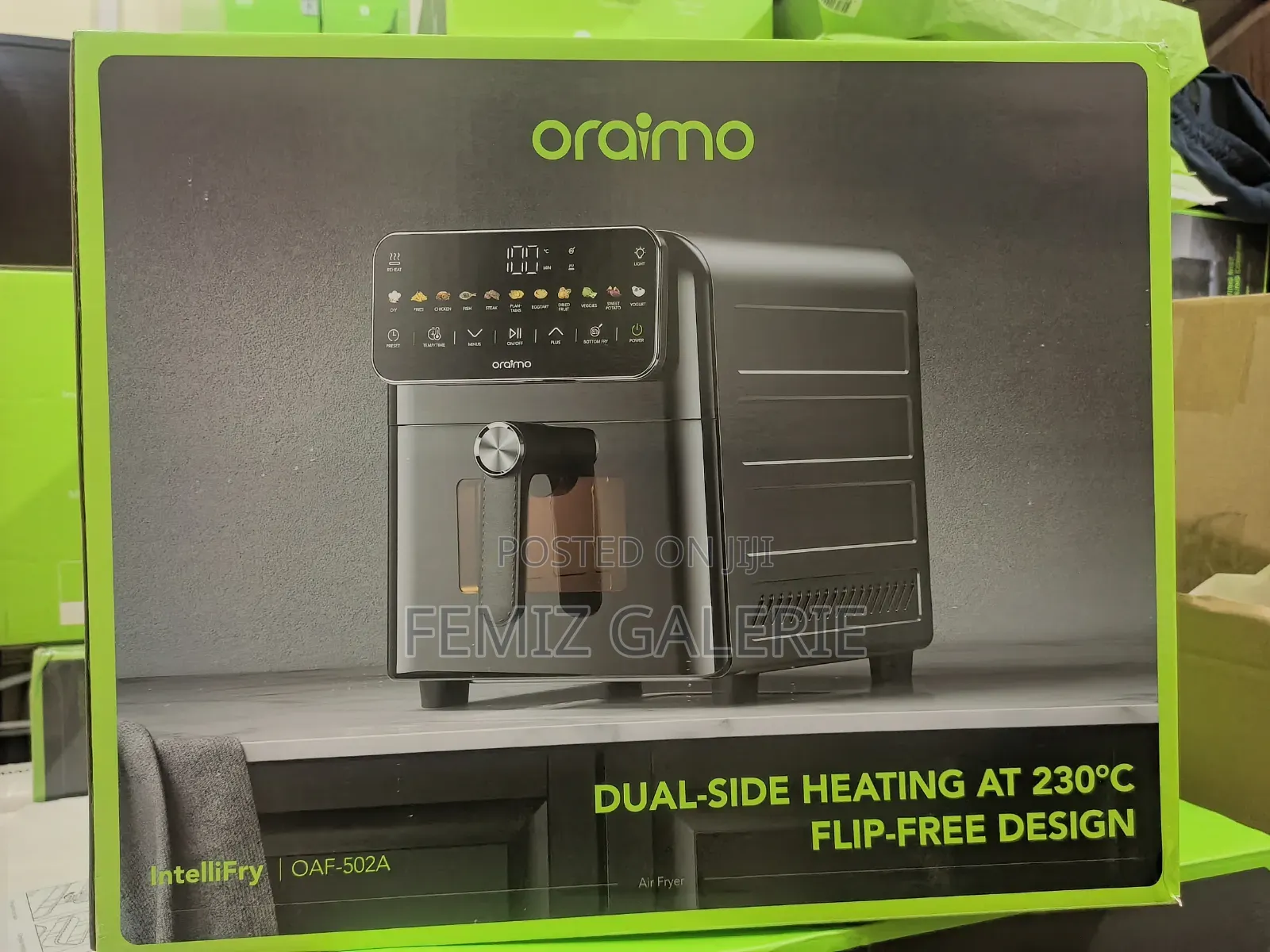 Oraimo Intellifry 9l 230°C Dual Side Flip Free Air Fryer