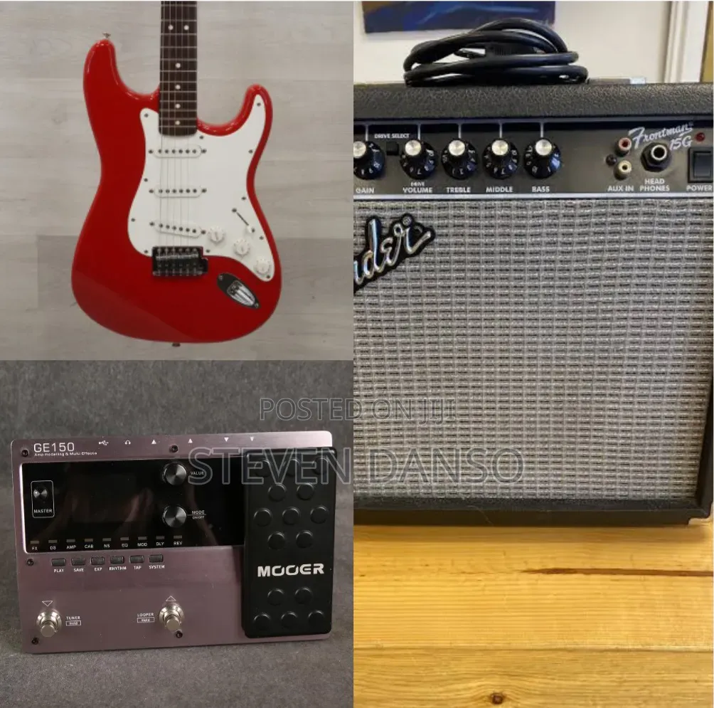 3 in 1 Lead Guitar + Effect Pedal + Guitar Combo