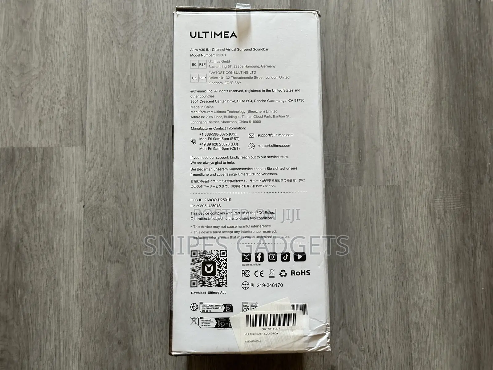Ultimea Aura A30 Portable 5.1 Virtual Surround Soundbar (250 Watts)