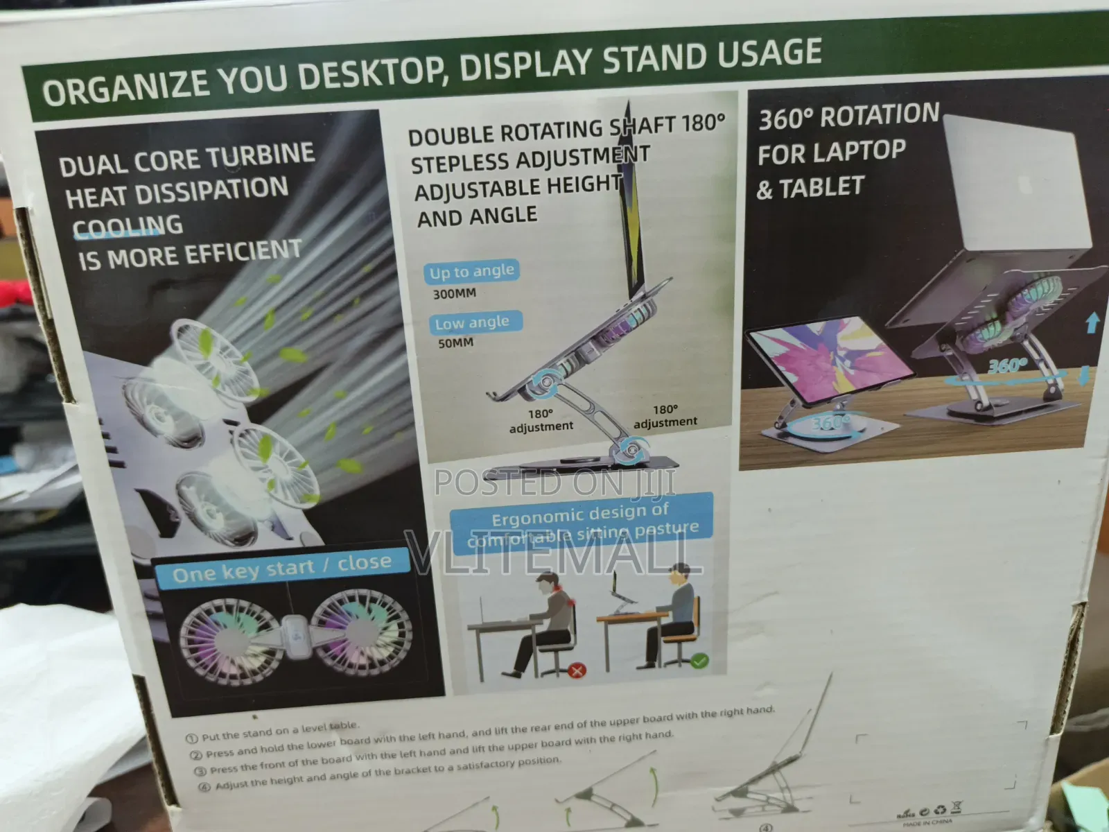 Laptop Stand With Double Fan