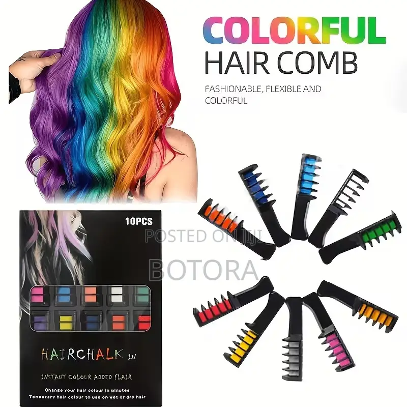 10-Color Hair Chalk Makeup Kit