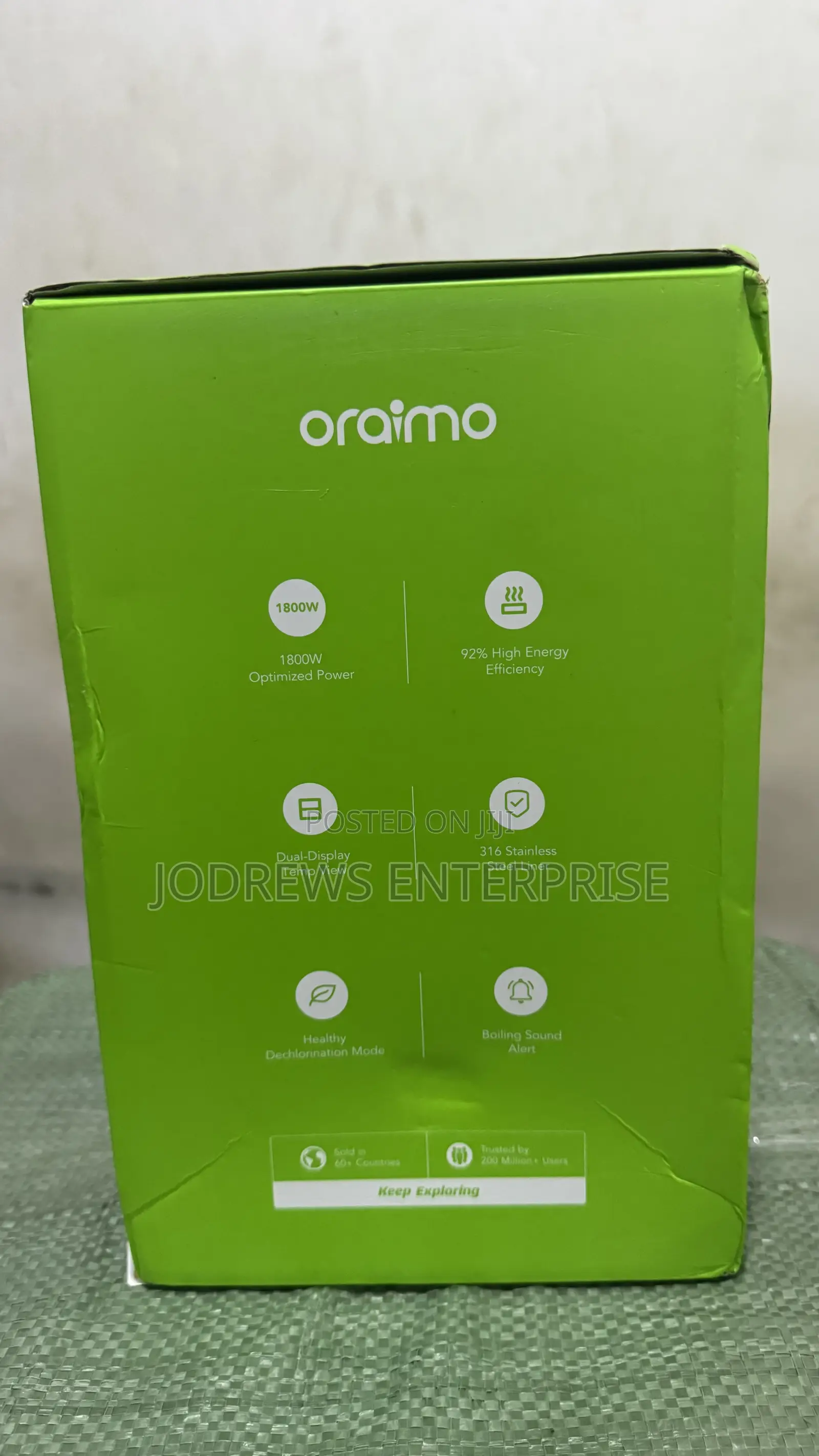 Oraimo Fastbrew Fast Smart 1.7l 316 Stainless Steel Electric Kettle