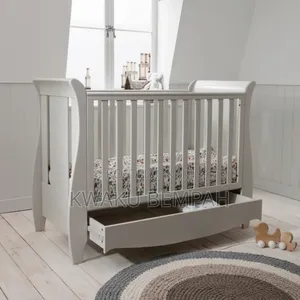 Sleigh Baby's Cot Bed With Drawer