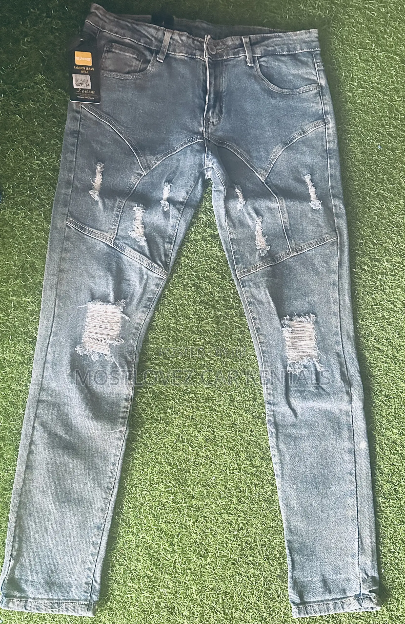 Ripped Jeans Trousers for Sale Waist Size 34 in Store Now