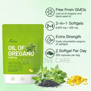 Vivonu Oil of Oregano With Black Seed Oil