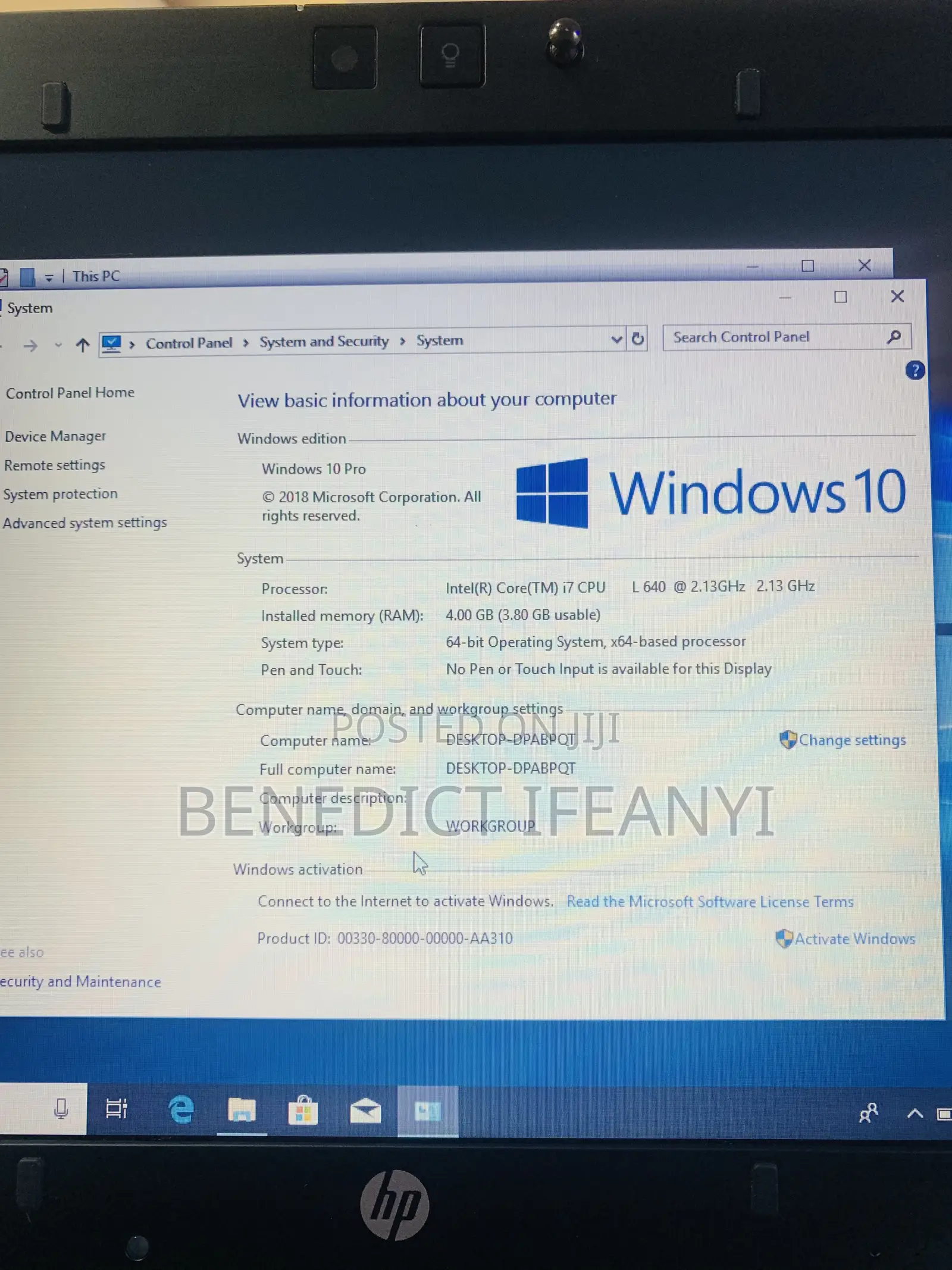 Laptop HP EliteBook 2540P 4GB Intel Core i7 HDD 250GB
