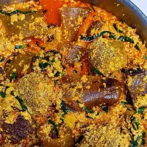 Eba and Egusi Soup