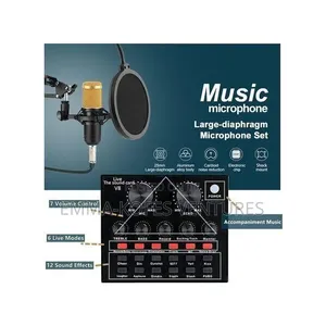 Mythco V8 Live Sound Card Podcast Equipment Bundle Bm-800