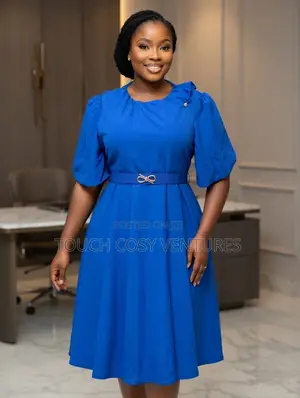 Royal Blue Bow Belle Dress (M,L,Xl)