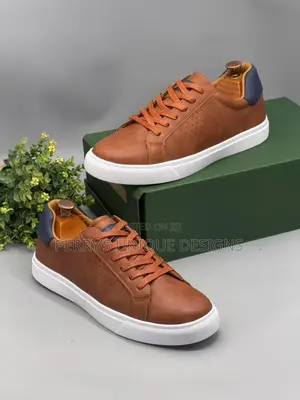 Timberland Men's Premium Low-Top Leather Sneakers - Brown (White Sole)