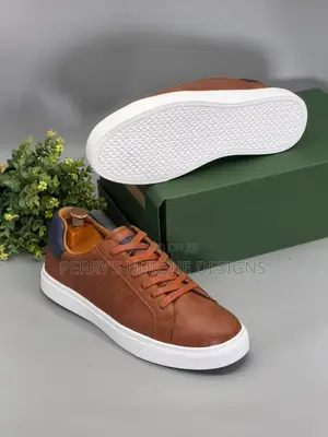 Timberland Men's Premium Low-Top Leather Sneakers - Brown (White Sole)
