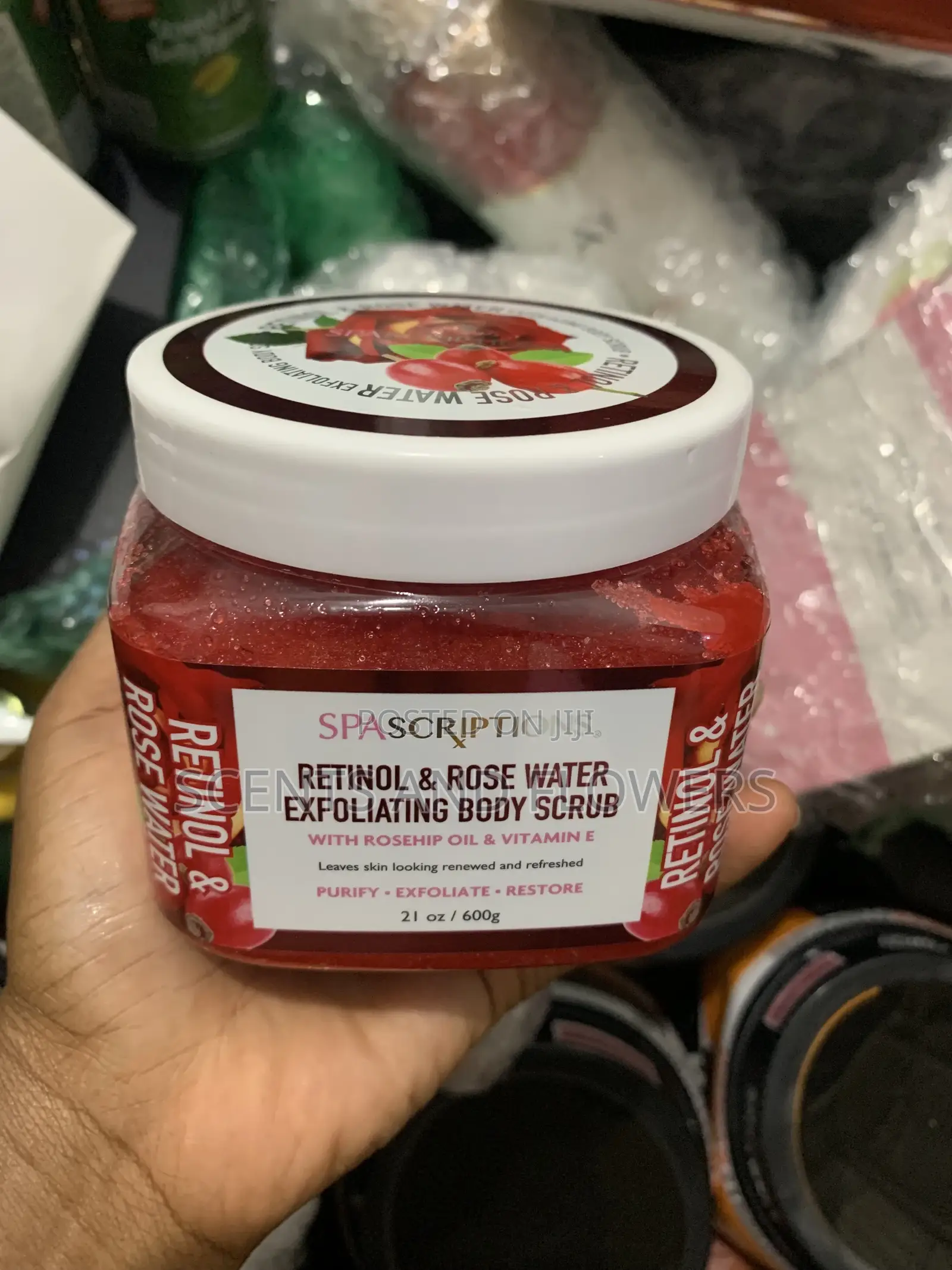 Spascriptions Retinol Rose Water Exfoliating Body Scrub