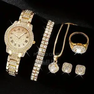 Gold 5-in-1 Jewelry Set for Men