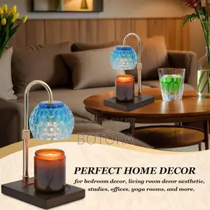 Candle Warmer Lamp With Timer Dimmer + Scented Candle (Blue Purple)