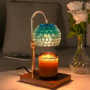 Candle Warmer Lamp With Timer Dimmer + Scented Candle (Blue Purple)