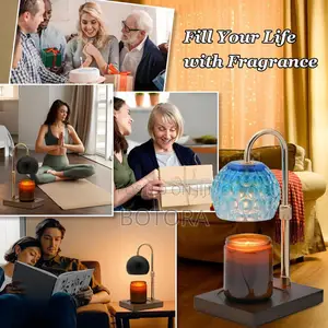 Candle Warmer Lamp With Timer Dimmer + Scented Candle (Blue Purple)