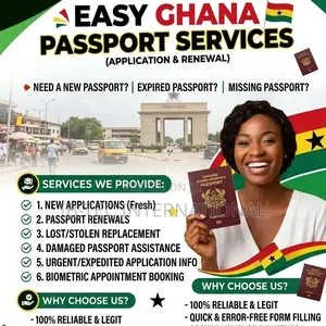 Ghana Passport, Birthcert And Visa Application