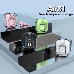 Wireless Bluetooth 5.3 In Ear Transparent Earphones - Black