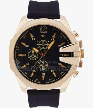 Ed Hardy Men's Gold-Tone Wrist Watch With Silicone Strap