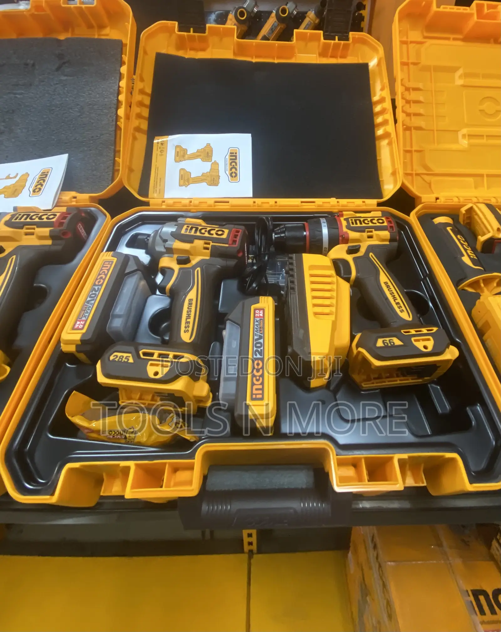 Ingco Impact Driver 285nm and Impact Drill 66nm Combo Set