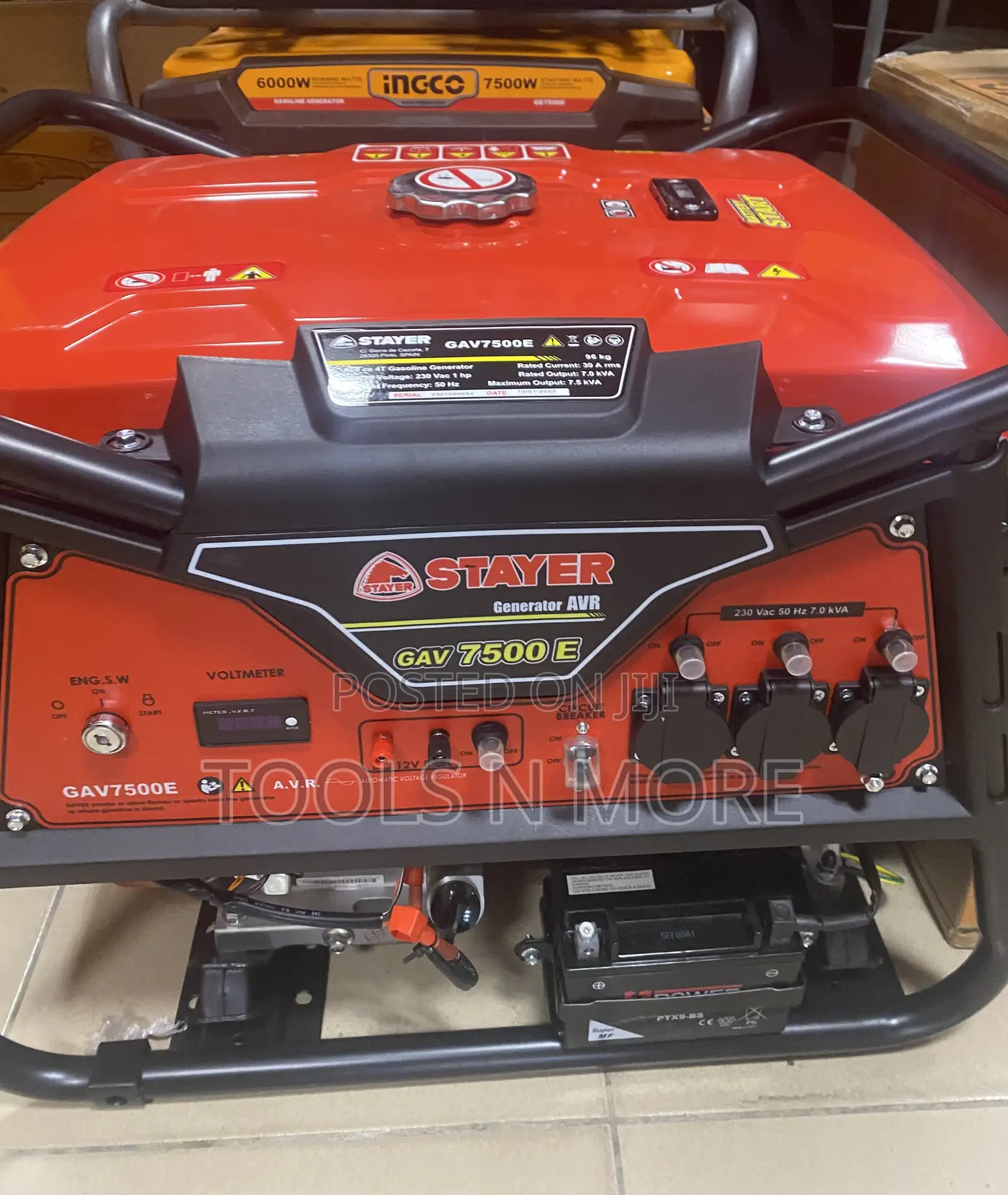 Stayer Gasoline Generator 7.5kw (European Quality)