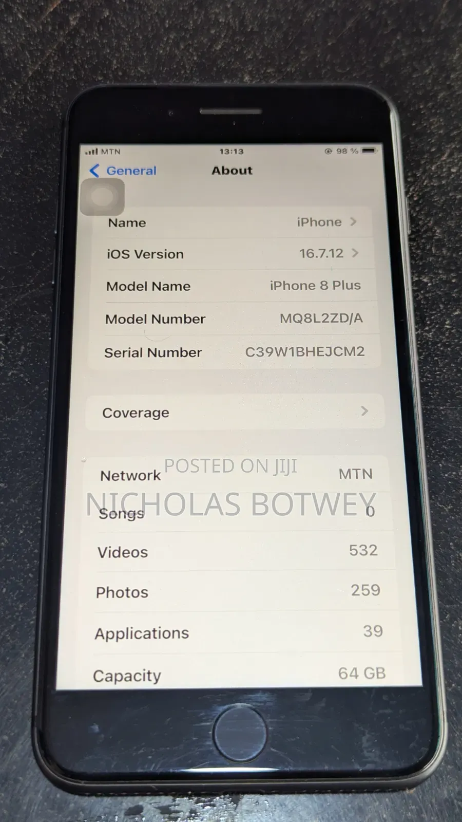 Apple iPhone 8 Plus 64 GB Black