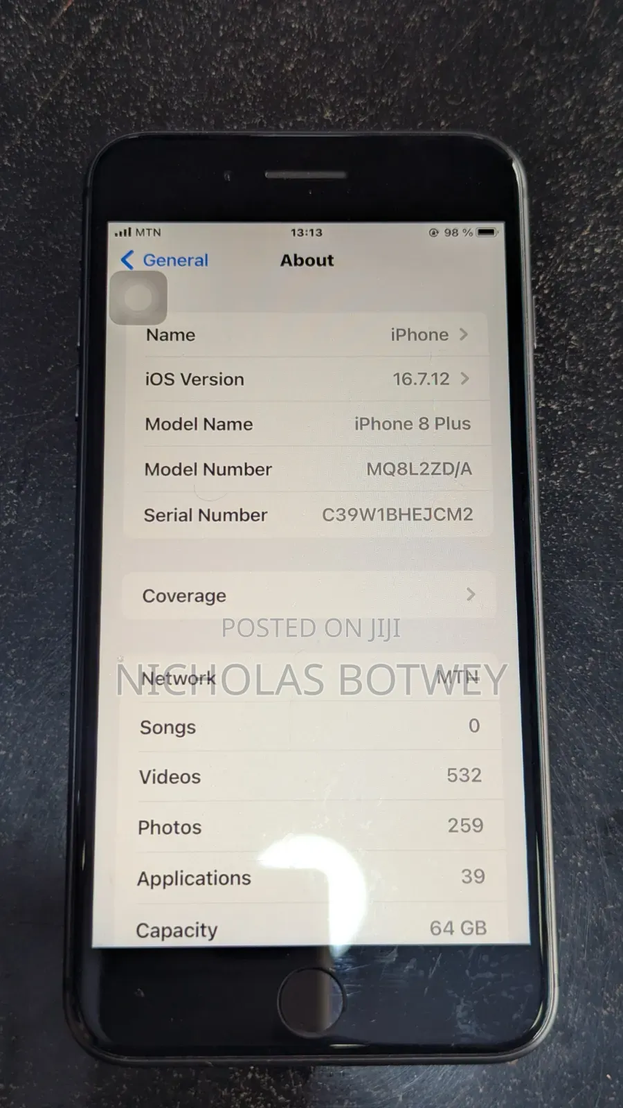 Apple iPhone 8 Plus 64 GB Black