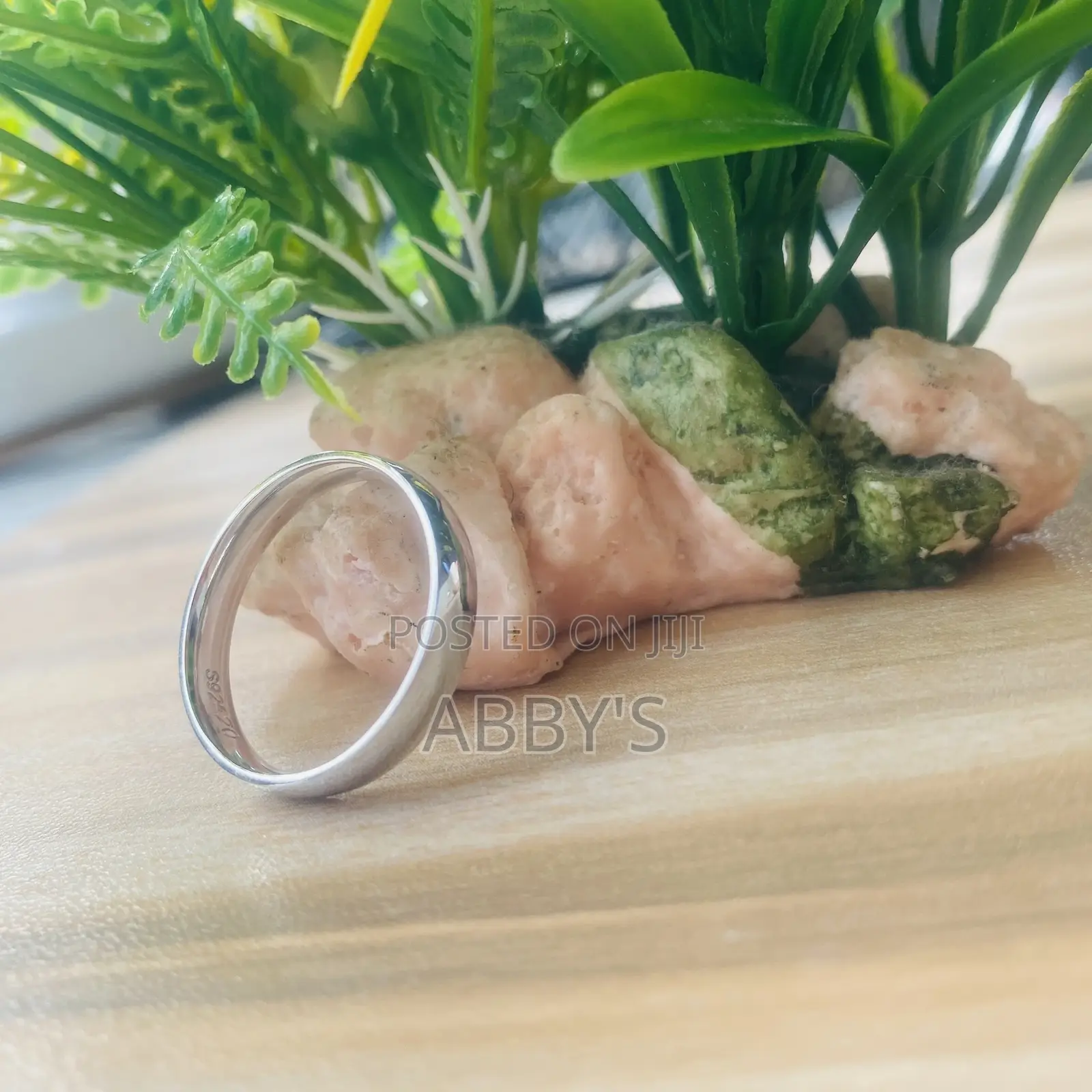 Unisex Non-fading Silver Engagement /Wedding Ring