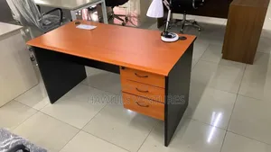 Standard 140cm Desk Pair With Black Frame and Drawer Attached.