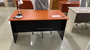 Standard 140cm Desk Pair With Black Frame and Drawer Attached.