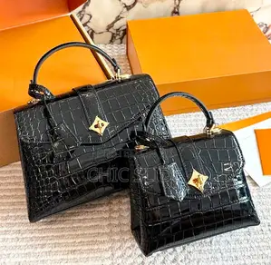 Croc Leather Handbag