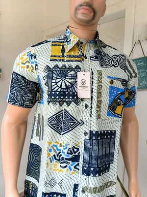 African Print Men's Shirt