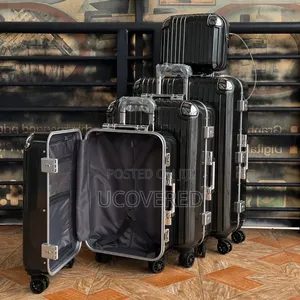 Generic Aluminum-Frame Zipperless Luggage Sets.