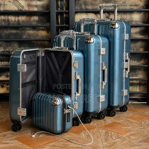 Generic Aluminum-Frame Zipperless Luggage Sets.