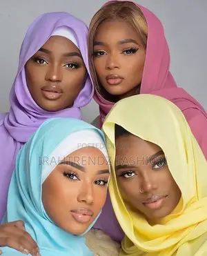 Plain/Adire Chiffon Veils/Scarfs/Hijabs