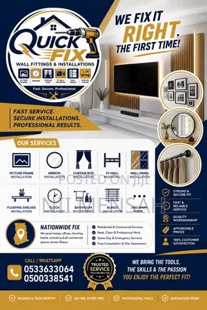 Professional Tv Mounting Wall Fittings Services In Ghana