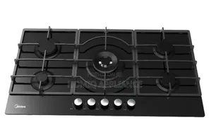 Midea 90gq095 Built-in Gas Stove, 5 Burners, 60x50 Cm - Black
