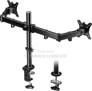 Fully Adjustable Dual Monitor Screen Mount Stand - Office Gaming Work