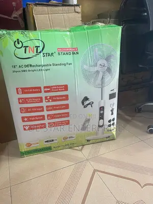 TNT Star Rechargeable Fan With 18 Speeds and Remote Control