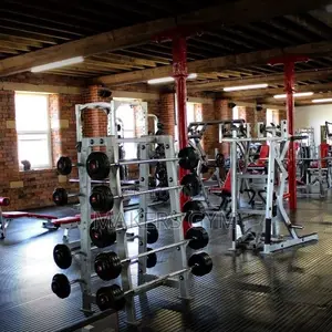 Pro Heavy Duty Large Rubber Gym Black Grooved Mat Commercial Flooring