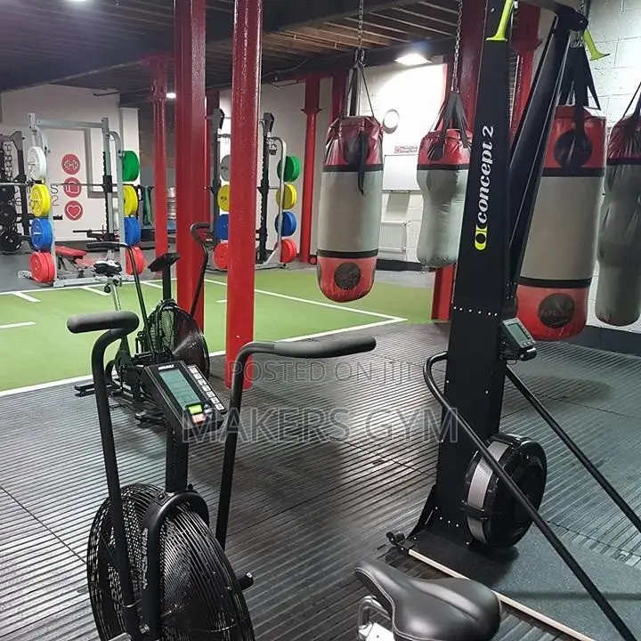 Pro Heavy Duty Large Rubber Gym Black Grooved Mat Commercial Flooring