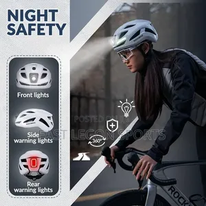 Cycle Helmet With Rear Light L/Xl