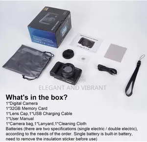 Digital Camera 48MP Ultra HD Resolution16x, Autofocus Vlog DC101