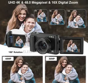 Digital Camera 48MP Ultra HD Resolution16x, Autofocus Vlog DC101