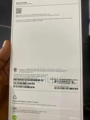 New Apple iPhone 17 Pro Max 256 GB Blue