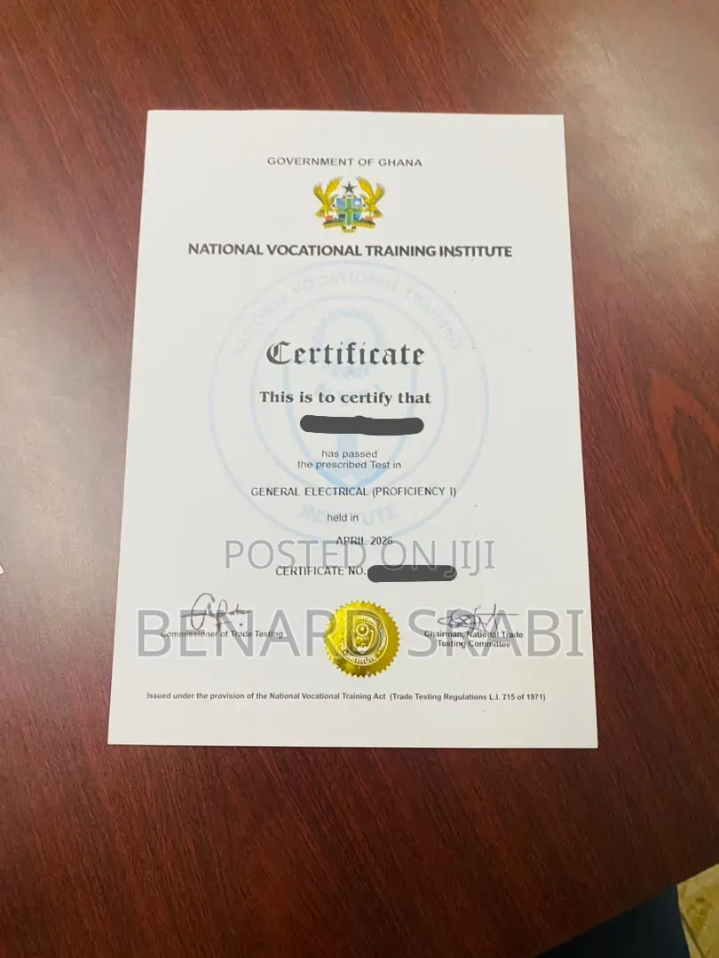 Nvti Certificate