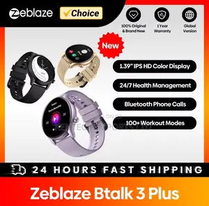 Zeblaze Btalk 3 Plus Voice Calling Smart Watch 1.39'' Large Hd Color D