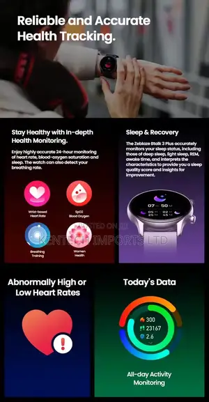 Zeblaze Btalk 3 Plus Voice Calling Smart Watch 1.39'' Large Hd Color D