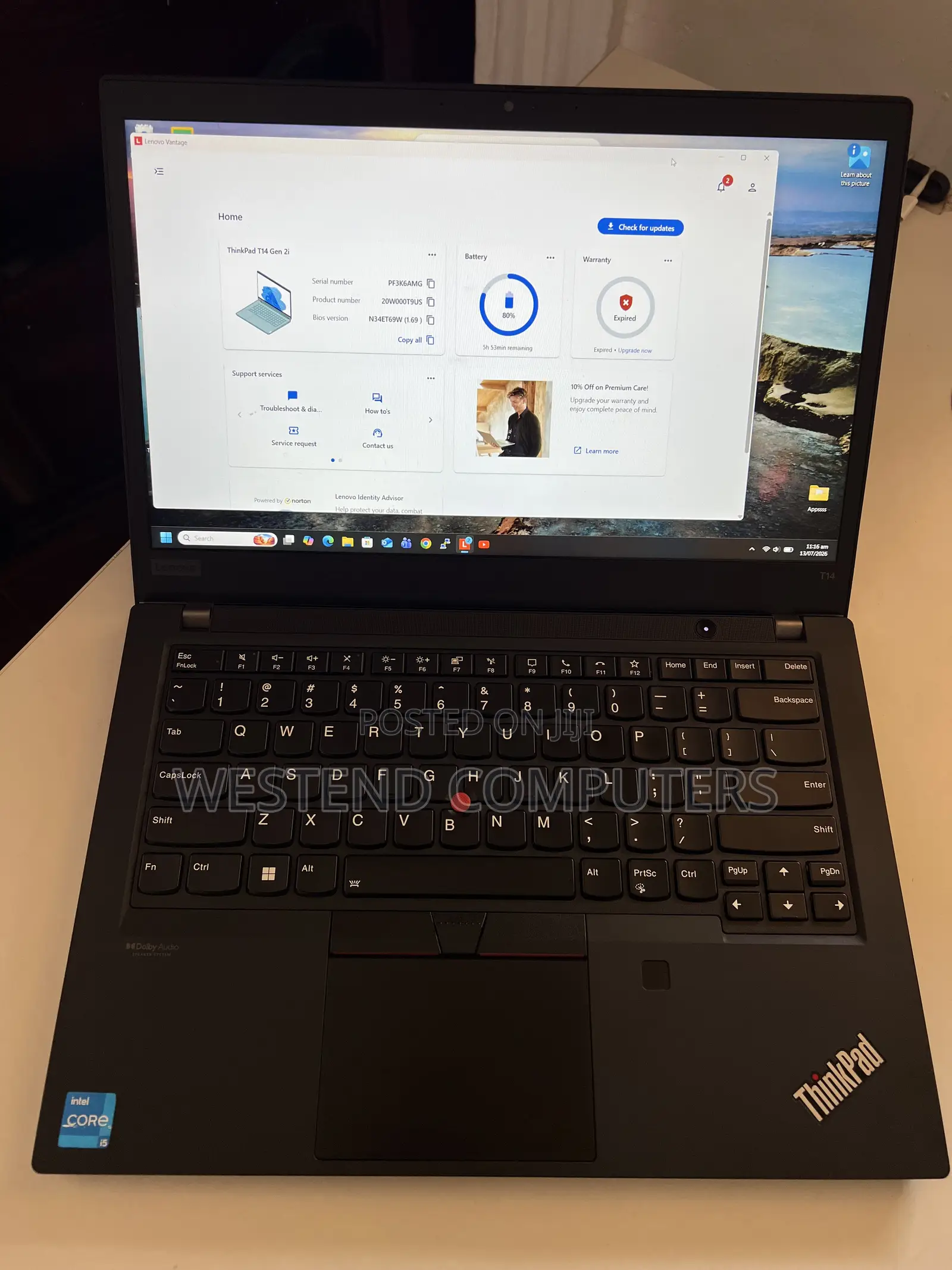 Laptop Lenovo ThinkPad T14 16GB Intel Core i5 SSD 256GB