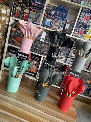 Complete Silicone Kitchen Ladles With Storage Cup